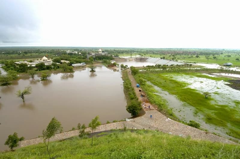 Panoramic view of the talab water reservoir